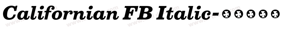 Californian FB Italic字体转换